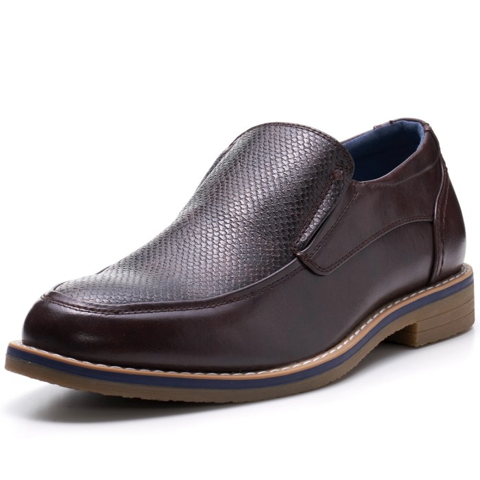 Pull-on / slip-on mens loafer dress shoes