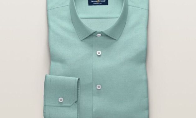 Men's light green dress shirt