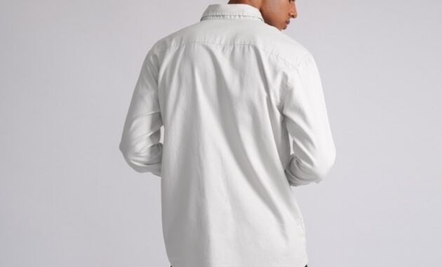 Mens long sleeve white dress shirt