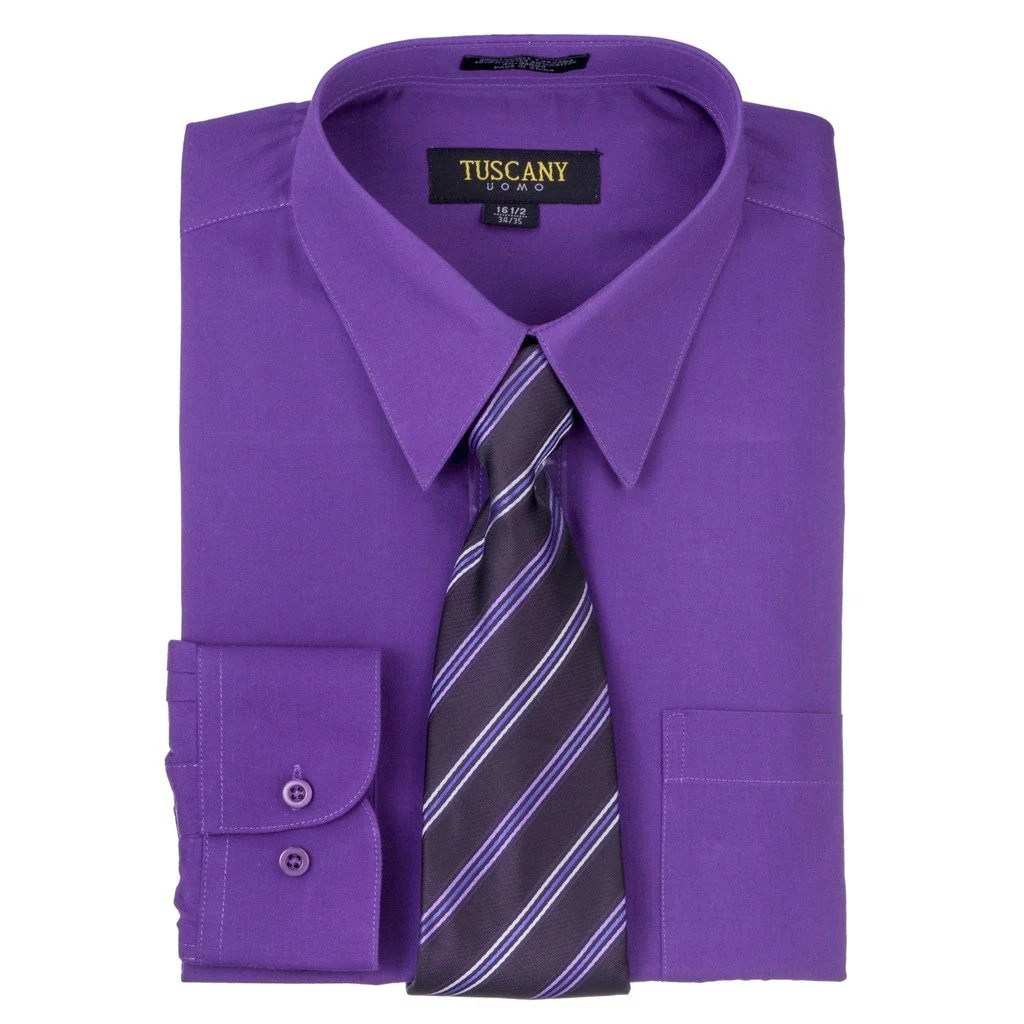 Mens purple silk dress shirt