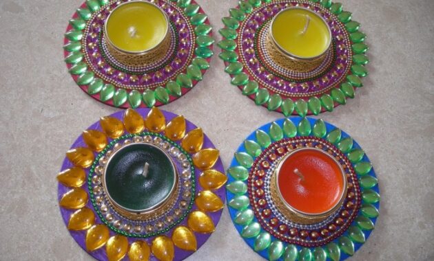 How to make diya decoration