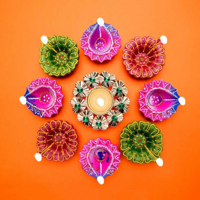 How to make diya decoration