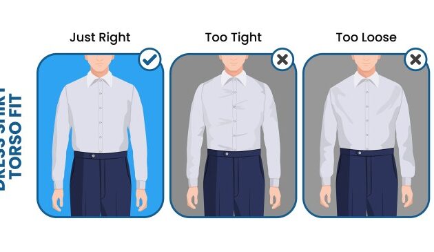 How should men's dress shirt fit