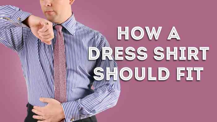 How should men's dress shirt fit